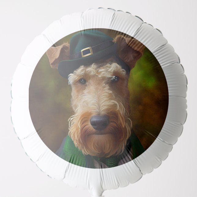 airedale dog in St. Patrick's Day Balloon (Front)