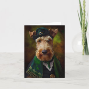 airedale dog in St. Patrick's Day Card
