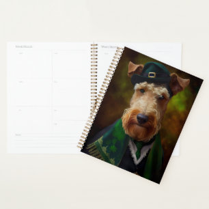 airedale dog in St. Patrick's Day Planner