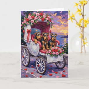 Airedale Dog Valentine's Day  Card