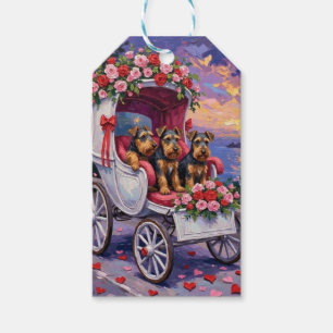 Airedale Dog Valentine's Day  Gift Tags