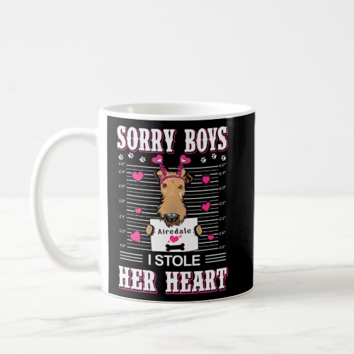 Airedale Dog Valentines Day I Stole Her Heart Vale Coffee Mug