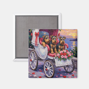 Airedale Dog Valentine's Day  Magnet