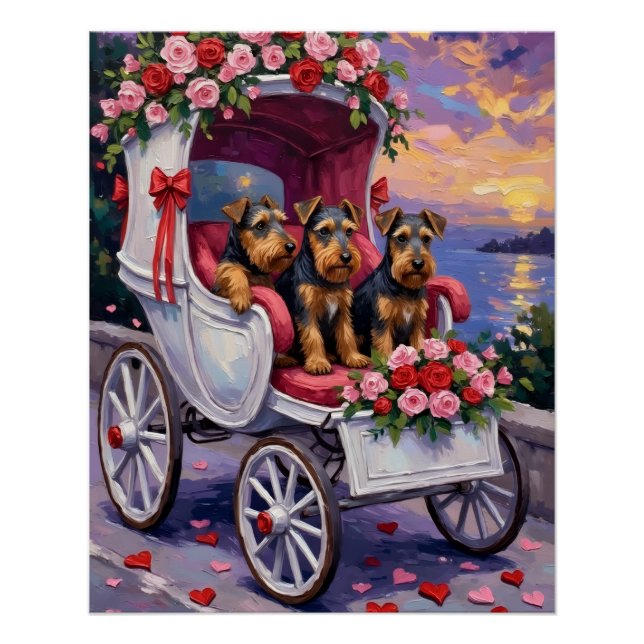 Airedale Dog Valentine's Day  Poster (Front)