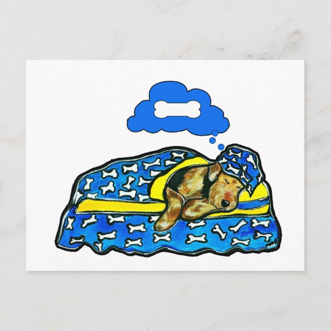 Airedale Dreams Postcard (Front)