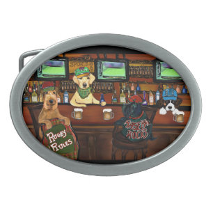 AIREDALE & FRIENDS Poster Belt Buckle