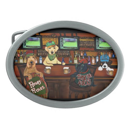  AIREDALE  FRIENDS Poster Belt Buckle