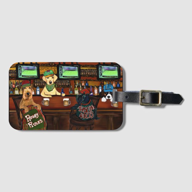  AIREDALE & FRIENDS Poster Luggage Tag (Front Horizontal)