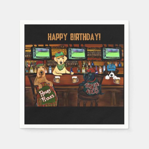  AIREDALE  FRIENDS Poster Napkins