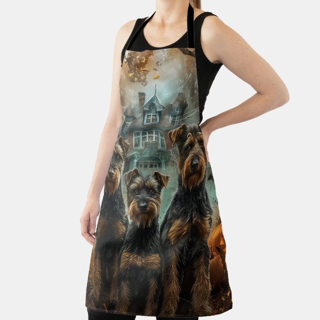 Airedale Halloween Night Doggy Delight Apron (Insitu)