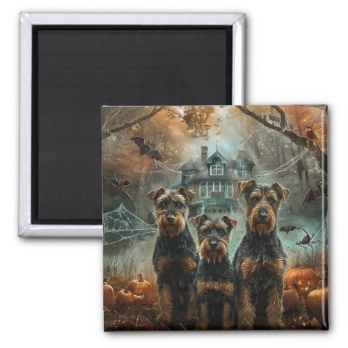 Airedale Halloween Night Doggy Delight Magnet