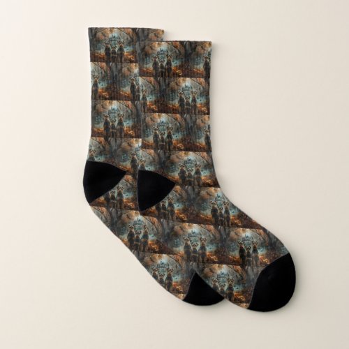 Airedale Halloween Night Doggy Delight Socks