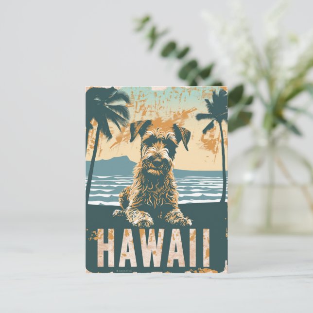 Airedale Hawaii Vacation Travel Postcard (Standing Front)