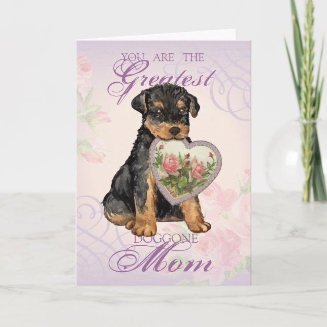 Airedale Heart Mom Card (Front)