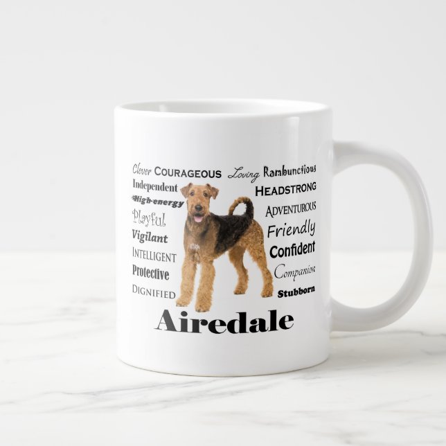 Airedale Jumbo Mug (Right)