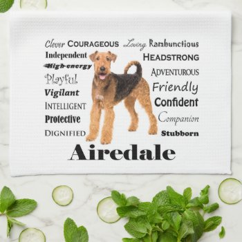 Airedale Kitchen Towel by ForLoveofDogs at Zazzle