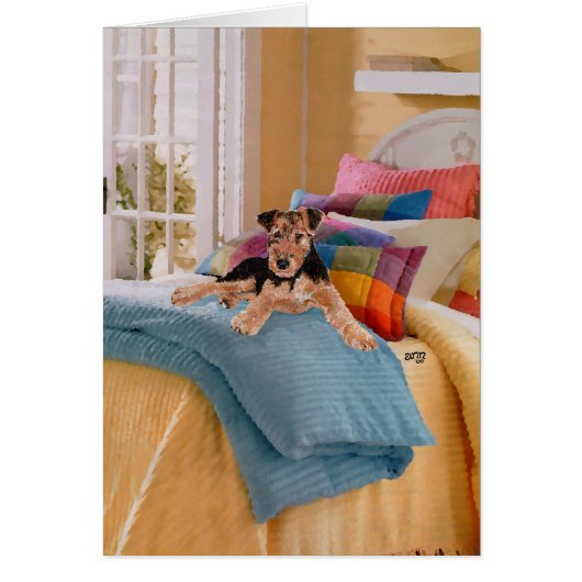 Airedale, Lakeland or Welsh Terrier Pup Cards (Front)