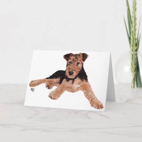 Airedale Lakeland Welsh Terrier Pup Card