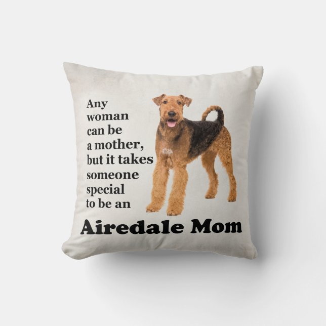 Airedale Mom Pillow (Front)