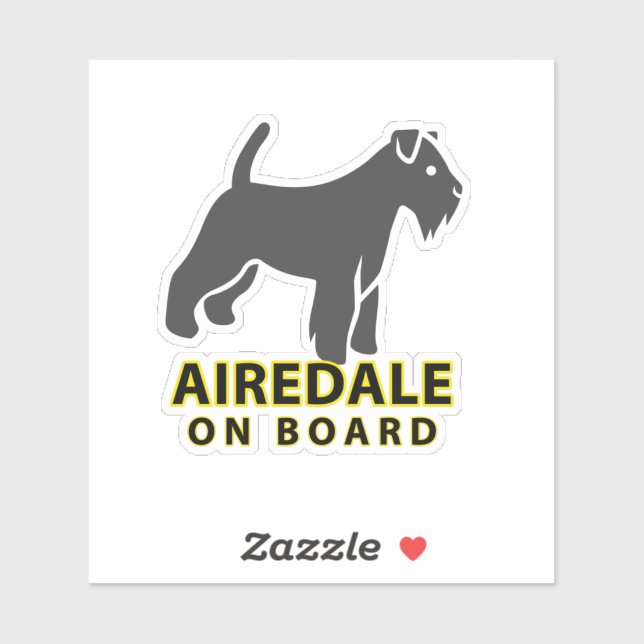 Airedale On Board Sticker (Sheet)