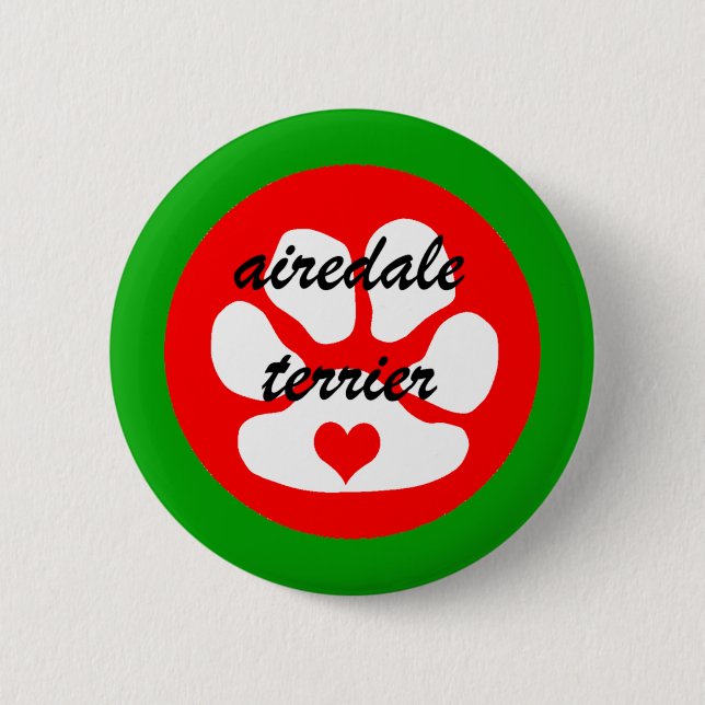 airedale terier button (Front)