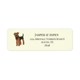 Airedale Terrier Address Label