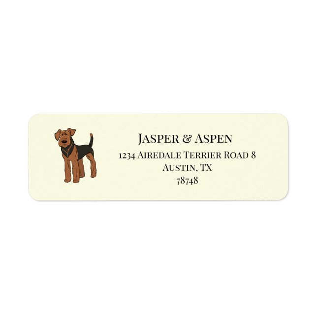 Airedale Terrier Address Label (Front)