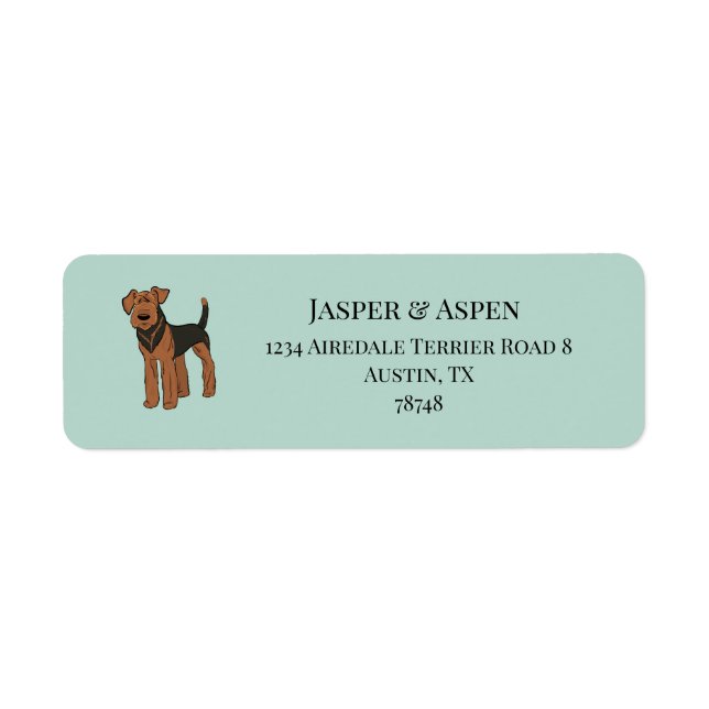 Airedale Terrier Address Label (Front)