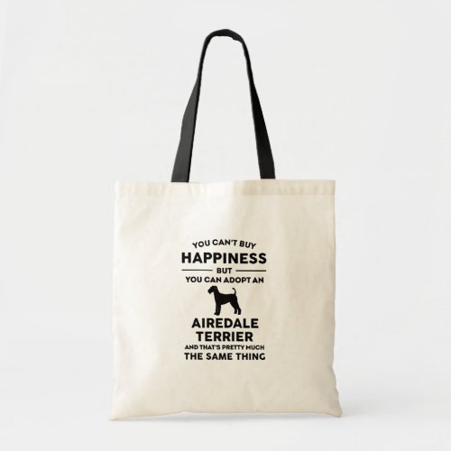 Airedale Terrier Adoption Happiness Tote Bag