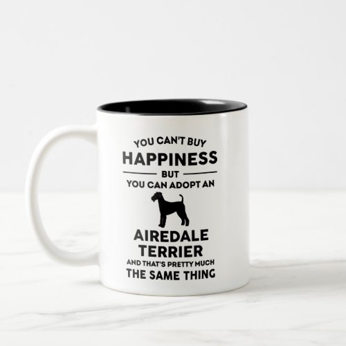 Airedale Terrier Adoption Happiness Two_Tone Coffee Mug