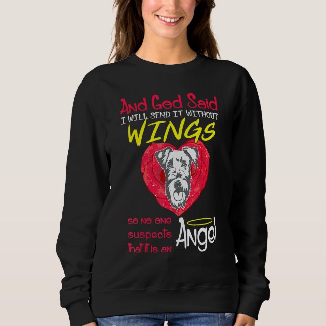 Airedale Terrier Angel Without Wings Pet Sweatshirt (Front)