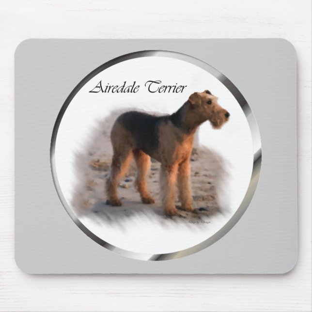 Airedale Terrier Art Gifts Mouse Pad (Front)