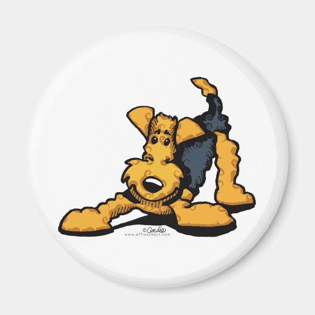 Airedale Terrier at Play Magnet (Front)