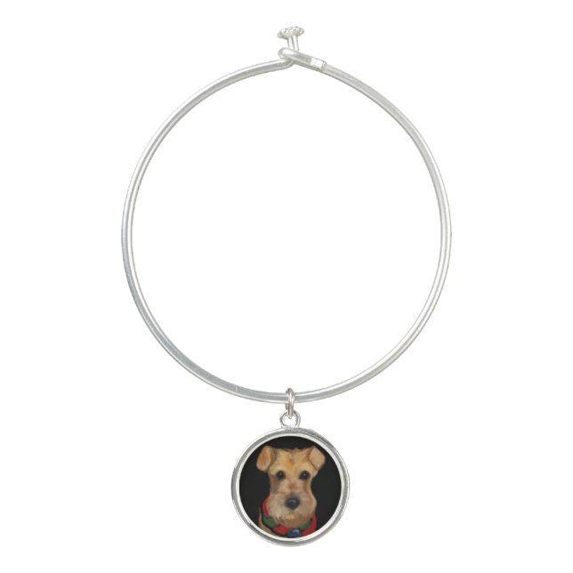 Airedale Terrier    Bangle Bracelet (Front)