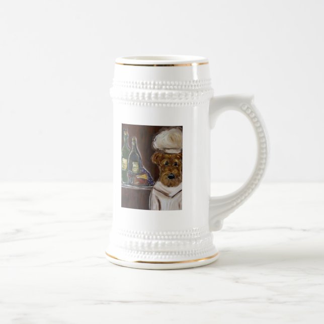 AIREDALE TERRIER BEER STEIN (Right)