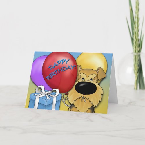 Airedale Terrier Birthday Card