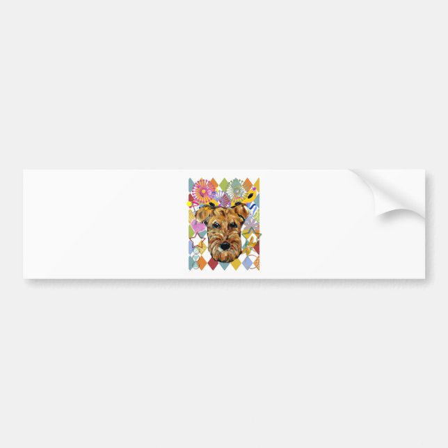 AIREDALE TERRIER BUMPER STICKER (Front)