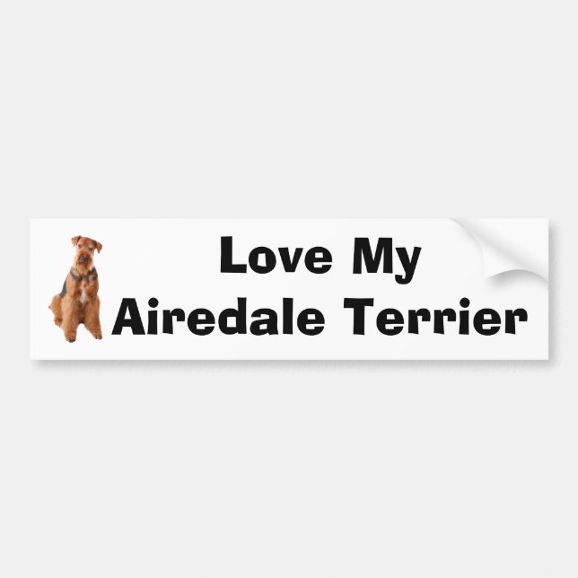 Airedale Terrier Bumper Sticker (Front)