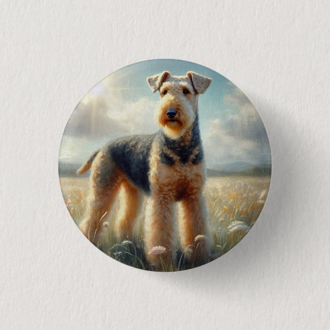 Airedale Terrier Button (Front)