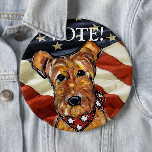 AIREDALE TERRIER BUTTON