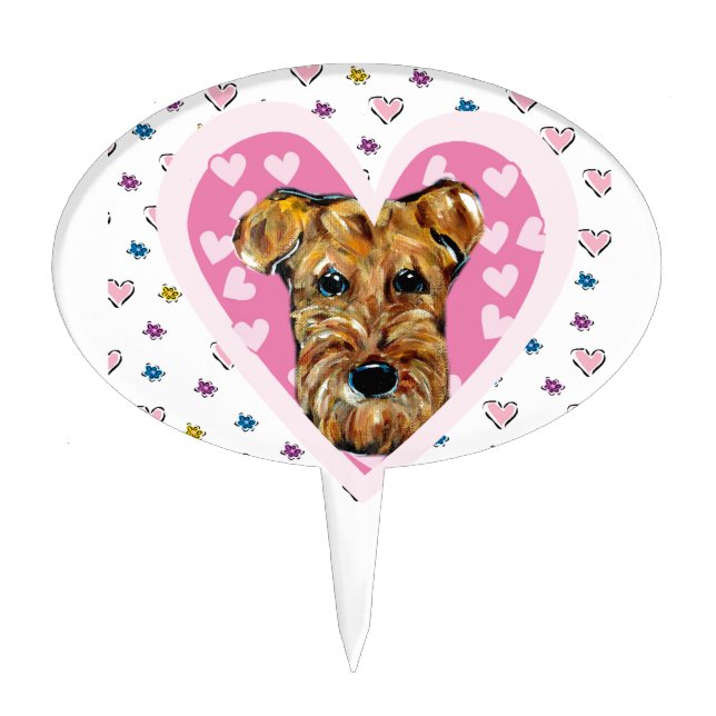 AIREDALE TERRIER CAKE TOPPER (Front)