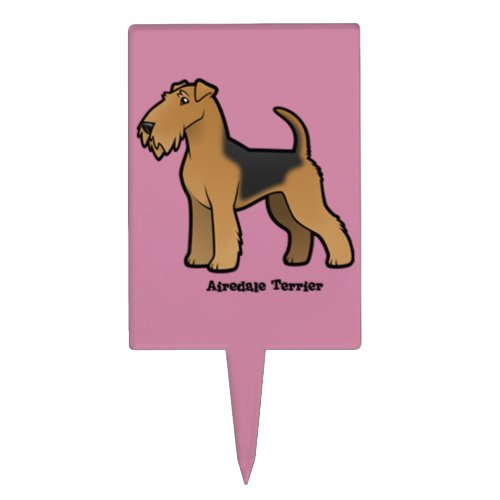 airedale terrier cake topper