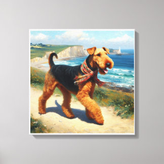 airedale terrier  canvas print