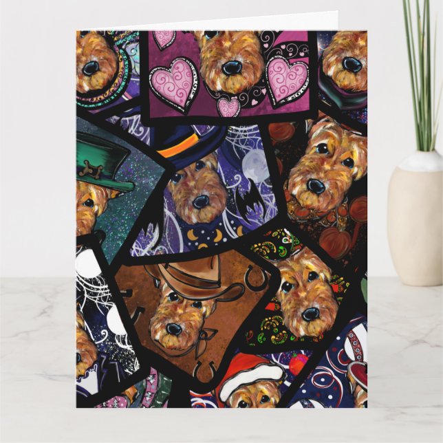 AIREDALE   TERRIER      CARD (Front)