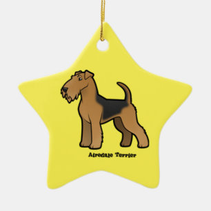 airedale terrier ceramic ornament