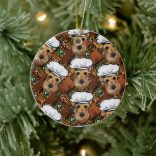 Airedale Terrier Ceramic Ornament