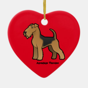 airedale terrier ceramic ornament