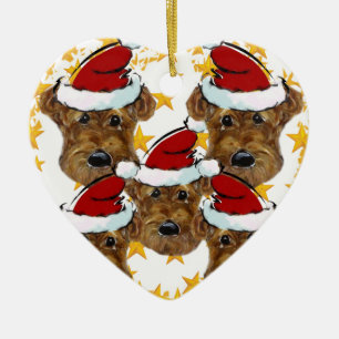 AIREDALE TERRIER CERAMIC ORNAMENT