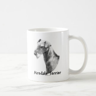 Airedale Terrier Charcoal Coffee Mug