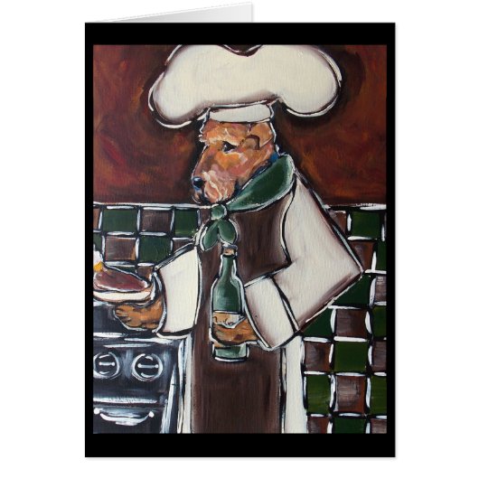 AIREDALE TERRIER CHEF CARDS (Front)